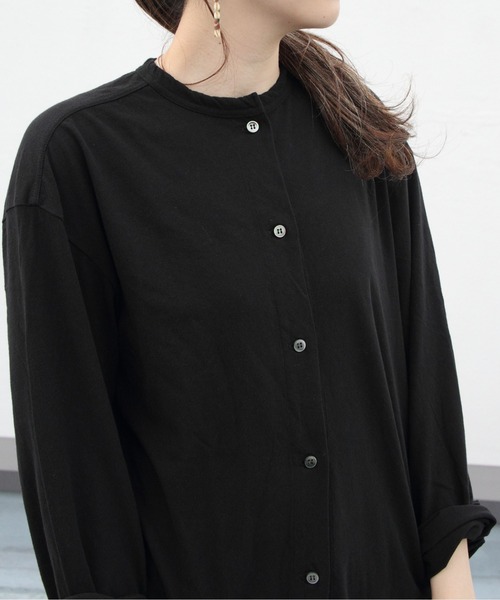 シンゾーン　HIGH TWIST COTTON CARDIGAN BLACK THE SHINZONE/シンゾーン ハイツイストコットンカーディガン