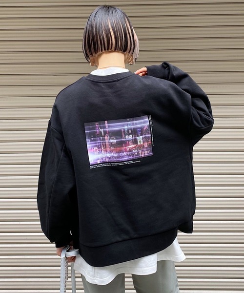 PAGEBOY(ページボーイ)の「バックプリントウラケプルオーバー(スウェット・レディース・オフホワイト/ブラック・FREE)」の1枚目の写真