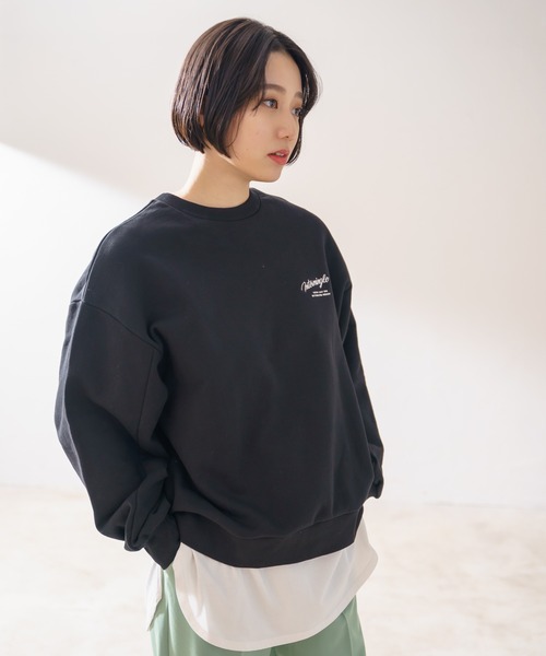 PAGEBOY(ページボーイ)の「バックプリントウラケプルオーバー(スウェット・レディース・オフホワイト/ブラック・FREE)」の14枚目の写真
