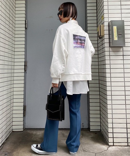 PAGEBOY(ページボーイ)の「バックプリントウラケプルオーバー(スウェット・レディース・オフホワイト/ブラック・FREE)」の13枚目の写真