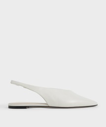 CHARLES & KEITH | テクスチャード ポインテッドトゥスリングバックバレリーナ / Textured Pointed Toe Slingback Ballerinas(バレエシューズ)