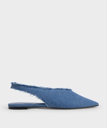 CHARLES & KEITH（チャールズ & キース）の「テクスチャード ポインテッドトゥスリングバックバレリーナ / Textured Pointed Toe Slingback Ballerinas（バレエシューズ・レディース）」