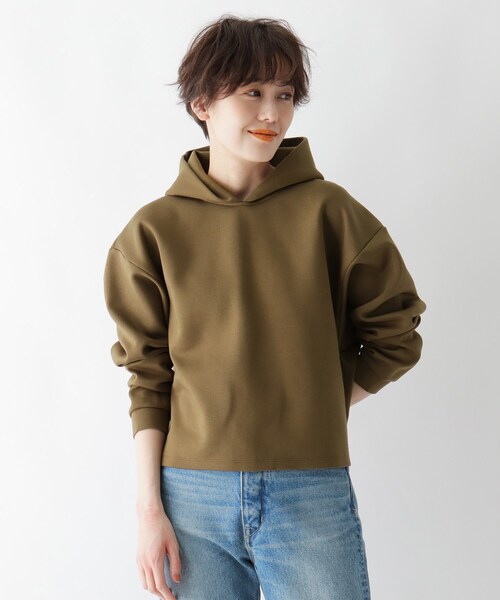 JET(ジェット)の「【ウォッシャブル】ダンボールフード付きプルオーバー(パーカー)」|カーキ