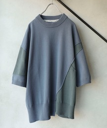 NUMBER (N)INE | 【NUMBER (N)INE】《別注》リメイクカット 2トーン ルーズニットTシャツ(Tシャツ/カットソー)