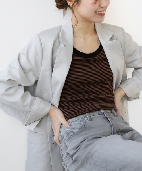 MILLER(ミラー)の「【MILLER/ミラー】*RELUME N/S TEE:別注タンクトップ◆(タンクトップ・レディース・グレー/ブラウン/ブルー/イエロー/オレンジ・FREE)」の3枚目の写真