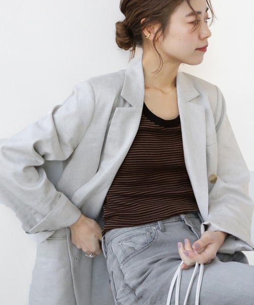 MILLER(ミラー)の「【MILLER/ミラー】*RELUME N/S TEE:別注タンクトップ◆(タンクトップ・レディース・グレー/ブラウン/ブルー/イエロー/オレンジ・FREE)」の6枚目の写真