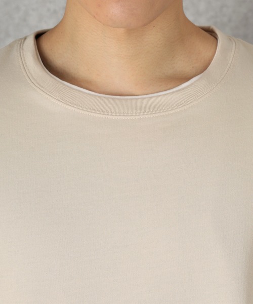 make a ray!(メイク ア レイ!)の「ビッグシルエット リアルレイヤード ベスト×7分袖サーマル/【セットアイテム】(Tシャツ/カットソー・メンズ・ライトブルー/ブラック/ベージュ/ライトパープル/アイボリー・M/L/XL)」の13枚目の写真