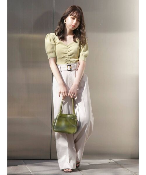 dazzlin(ダズリン)の「ハートマークギャザーニットトップス(ニット/セーター・レディース・ベージュ/ブラウン/オフホワイト/イエロー/ブルー・FREE)」の17枚目の写真