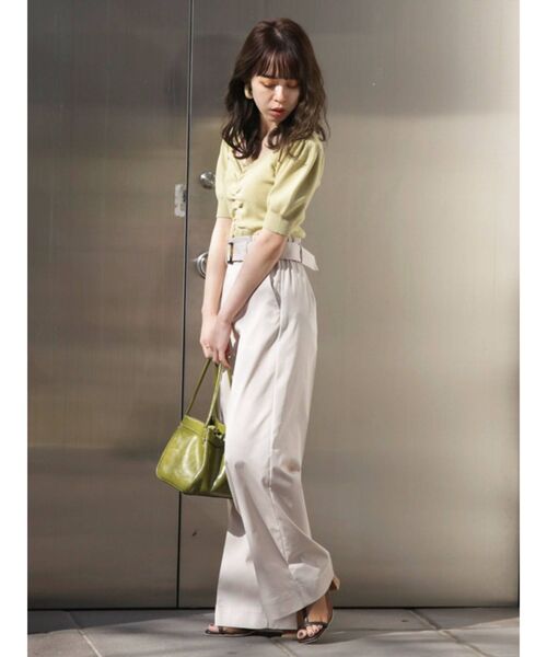 dazzlin(ダズリン)の「ハートマークギャザーニットトップス(ニット/セーター・レディース・ベージュ/ブラウン/オフホワイト/イエロー/ブルー・FREE)」の19枚目の写真