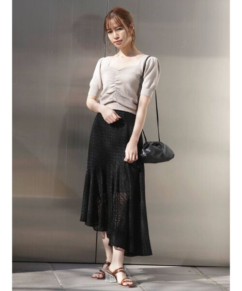 dazzlin(ダズリン)の「ハートマークギャザーニットトップス(ニット/セーター・レディース・ベージュ/ブラウン/オフホワイト/イエロー/ブルー・FREE)」の20枚目の写真