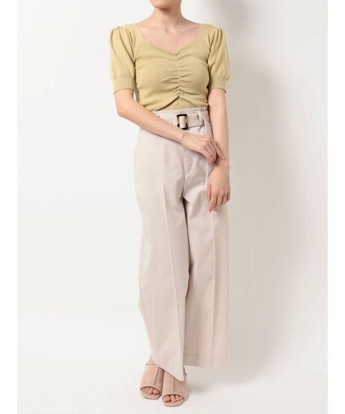 dazzlin(ダズリン)の「ハートマークギャザーニットトップス(ニット/セーター・レディース・ベージュ/ブラウン/オフホワイト/イエロー/ブルー・FREE)」の22枚目の写真