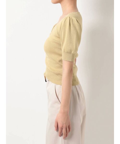 dazzlin(ダズリン)の「ハートマークギャザーニットトップス(ニット/セーター・レディース・ベージュ/ブラウン/オフホワイト/イエロー/ブルー・FREE)」の14枚目の写真