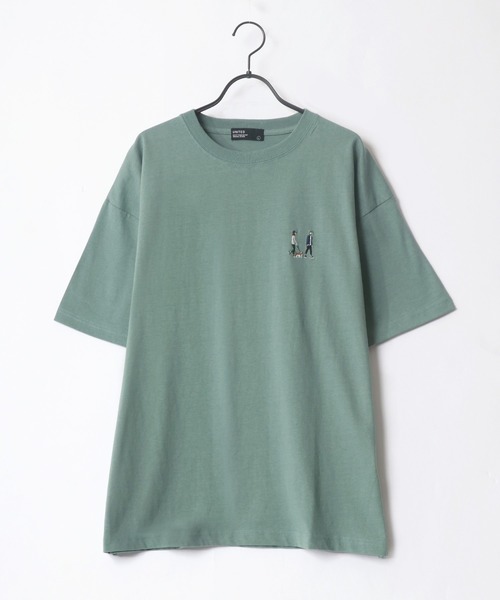 Lazar(ラザル)の「Couple Bicycle Walk ワンポイント 刺繍 ビッグシルエット Tシャツ(Tシャツ/カットソー・メンズ・ホワイト/ブラック/ベージュ/ブルー/グリーン/ミント/ホワイト系その他/ブルーグリーン・LL/M/L)」の13枚目の写真