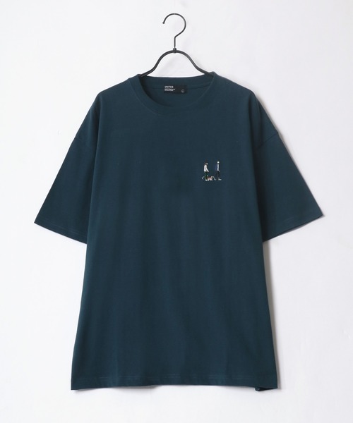 Lazar(ラザル)の「Couple Bicycle Walk ワンポイント 刺繍 ビッグシルエット Tシャツ(Tシャツ/カットソー・メンズ・ホワイト/ブラック/ベージュ/ブルー/グリーン/ミント/ホワイト系その他/ブルーグリーン・LL/M/L)」の16枚目の写真