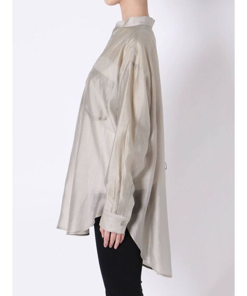 MERCURYDUO(マーキュリーデュオ)の「バックオープンリボンシャツ(シャツ/ブラウス・レディース・オフホワイト/ラベンダー/カーキ・FREE)」の14枚目の写真