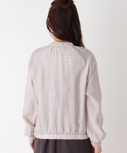 pink adobe（ピンクアドベ）の「◆【M-LL】ギャザーネック ブルゾン（ブルゾン・レディース・ライトグレー/チャコールグレー/オリーブ・38/40/42）」の9枚目の写真