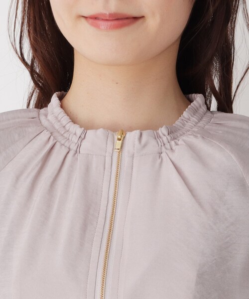 pink adobe（ピンクアドベ）の「◆【M-LL】ギャザーネック ブルゾン（ブルゾン・レディース・ライトグレー/チャコールグレー/オリーブ・38/40/42）」の8枚目の写真