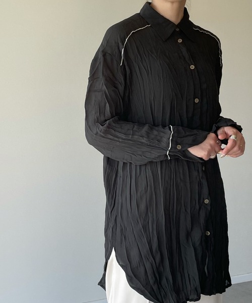 美品❤️ISSEY MIYAKE HAATワッシャー（シワ）加工　ブラウス　2 美品❤️ISSEY MIYAKE HAATワッシャー（シワ）加工ブラウス2