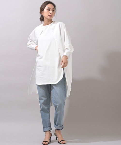 rps(アールピーエス)の「ラウンドヘムノースリーブTee(Tシャツ/カットソー・レディース・パープル/オフホワイト/ブラック/グレイッシュベージュ/ブラウン/チャコールグレー・M)」の13枚目の写真