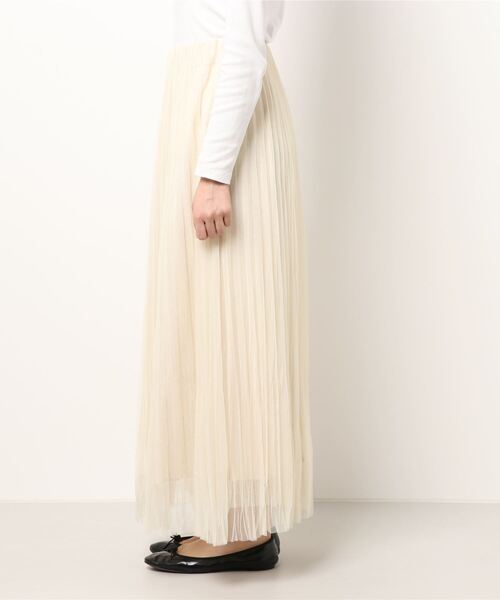 N.（N. Natural Beauty Basic）（エヌエヌナチュラルビューティーベーシック）の「ワッシャーチュールスカート（スカート・レディース・グレー/ピンク/ホワイト・MEDIUM）」の13枚目の写真