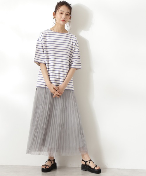 N.（N. Natural Beauty Basic）（エヌエヌナチュラルビューティーベーシック）の「ワッシャーチュールスカート（スカート・レディース・グレー/ピンク/ホワイト・MEDIUM）」の16枚目の写真