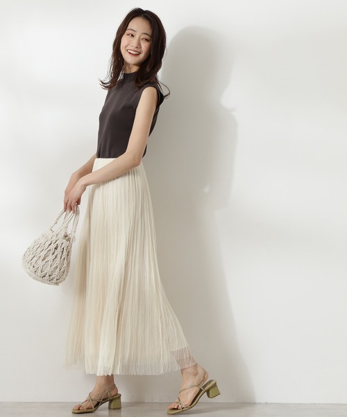 N.（N. Natural Beauty Basic）（エヌエヌナチュラルビューティーベーシック）の「ワッシャーチュールスカート（スカート・レディース・グレー/ピンク/ホワイト・MEDIUM）」の11枚目の写真