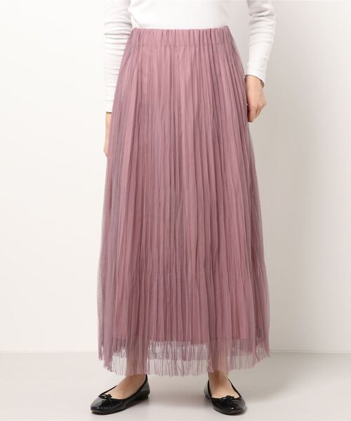 N.（N. Natural Beauty Basic）（エヌエヌナチュラルビューティーベーシック）の「ワッシャーチュールスカート（スカート・レディース・グレー/ピンク/ホワイト・MEDIUM）」の20枚目の写真