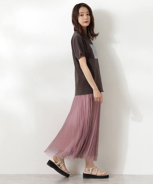 N.（N. Natural Beauty Basic）（エヌエヌナチュラルビューティーベーシック）の「ワッシャーチュールスカート（スカート・レディース・グレー/ピンク/ホワイト・MEDIUM）」の21枚目の写真