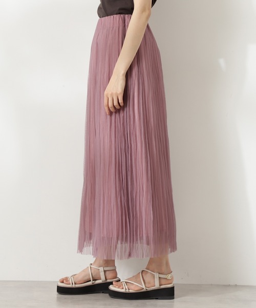 N.（N. Natural Beauty Basic）（エヌエヌナチュラルビューティーベーシック）の「ワッシャーチュールスカート（スカート・レディース・グレー/ピンク/ホワイト・MEDIUM）」の22枚目の写真