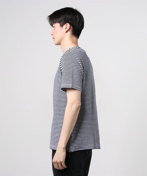 GUY ROVER（ギローバー）の「GUY ROVER / ボートネックパイルカットソー（Tシャツ/カットソー・メンズ・ダークネイビー・MEDIUM）」の2枚目の写真