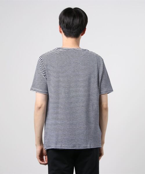 GUY ROVER（ギローバー）の「GUY ROVER / ボートネックパイルカットソー（Tシャツ/カットソー・メンズ・ダークネイビー・MEDIUM）」の3枚目の写真