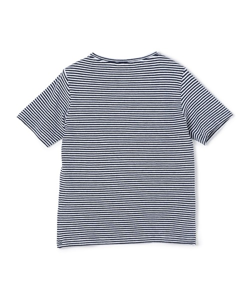 GUY ROVER（ギローバー）の「GUY ROVER / ボートネックパイルカットソー（Tシャツ/カットソー・メンズ・ダークネイビー・MEDIUM）」の4枚目の写真