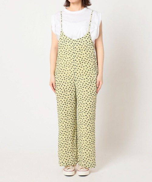 SLOBE citron.(スローブシトロン)の「SLOBE citron. ヴィンテージプリントキャミサロペット◆(サロペット/オーバーオール・レディース・ベージュ/イエロー・FREE)」の10枚目の写真