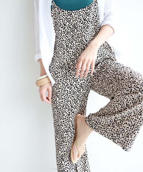 SLOBE citron.(スローブシトロン)の「SLOBE citron. ヴィンテージプリントキャミサロペット◆(サロペット/オーバーオール・レディース・ベージュ/イエロー・FREE)」の12枚目の写真