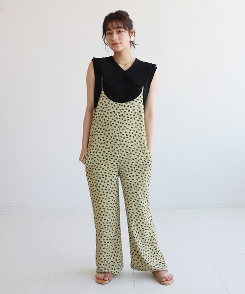 SLOBE citron.(スローブシトロン)の「SLOBE citron. ヴィンテージプリントキャミサロペット◆(サロペット/オーバーオール・レディース・ベージュ/イエロー・FREE)」の19枚目の写真