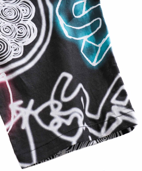 ScoLar（スカラー）の「ネオンスカラーちゃん柄 綿麻サロペット（サロペット/オーバーオール・レディース・ブラック/ベージュ・M）」の15枚目の写真