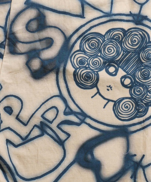 ScoLar（スカラー）の「ネオンスカラーちゃん柄 綿麻サロペット（サロペット/オーバーオール・レディース・ブラック/ベージュ・M）」の17枚目の写真