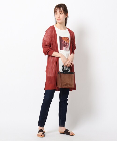 THE SHOP TK (ザ ショップ ティーケー )の「◆シアーリブトッパーカーディガン(カーディガン/ボレロ・レディース・チャコールグレー/ワインレッド/ライトベージュ・12/13)」の15枚目の写真