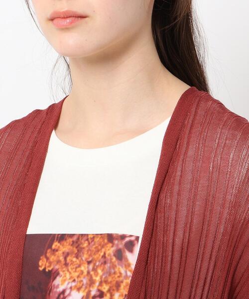 THE SHOP TK (ザ ショップ ティーケー )の「◆シアーリブトッパーカーディガン(カーディガン/ボレロ・レディース・チャコールグレー/ワインレッド/ライトベージュ・12/13)」の11枚目の写真