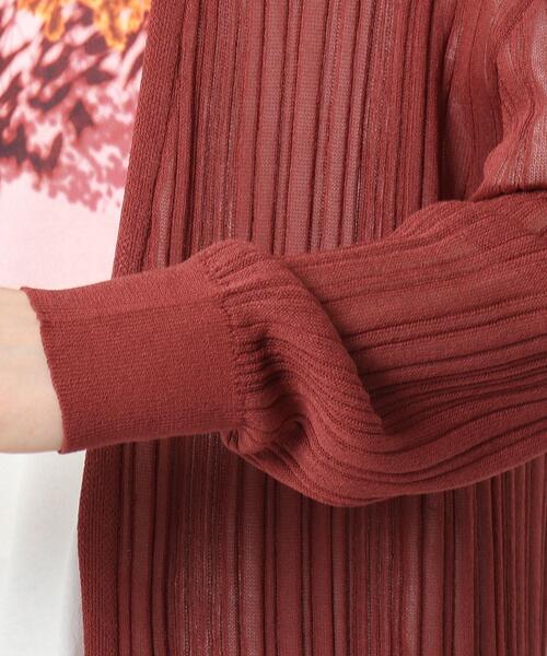 THE SHOP TK (ザ ショップ ティーケー )の「◆シアーリブトッパーカーディガン(カーディガン/ボレロ・レディース・チャコールグレー/ワインレッド/ライトベージュ・12/13)」の13枚目の写真