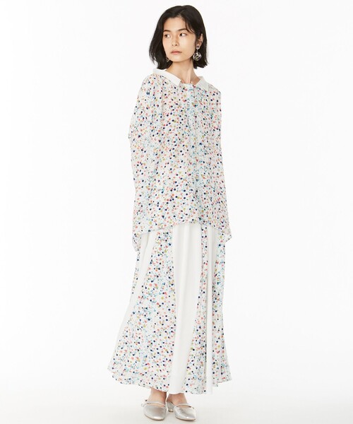 ANEVER（アンエバー）の「【SEDUM】フラワープリント ブラウス（シャツ/ブラウス・レディース・ホワイト系/ブラック系・38）」の17枚目の写真