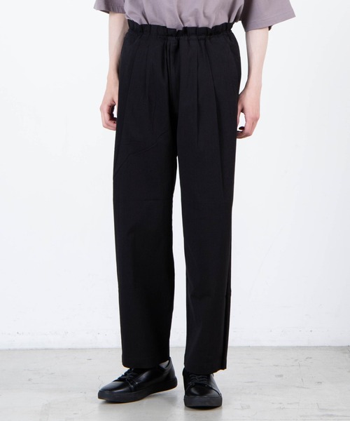 WEGO（ウィゴー）の「WEGO/ボリュームタックイージーワイドスラックス（スラックス・メンズ・グレー/ブラック・MEDIUM/LARGE）」の2枚目の写真