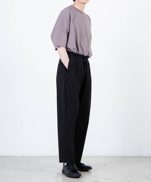 WEGO（ウィゴー）の「WEGO/ボリュームタックイージーワイドスラックス（スラックス・メンズ・グレー/ブラック・MEDIUM/LARGE）」の5枚目の写真