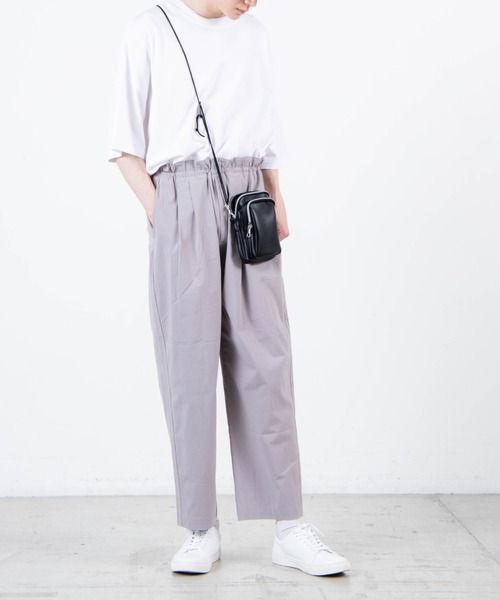 WEGO（ウィゴー）の「WEGO/ボリュームタックイージーワイドスラックス（スラックス・メンズ・グレー/ブラック・MEDIUM/LARGE）」の10枚目の写真