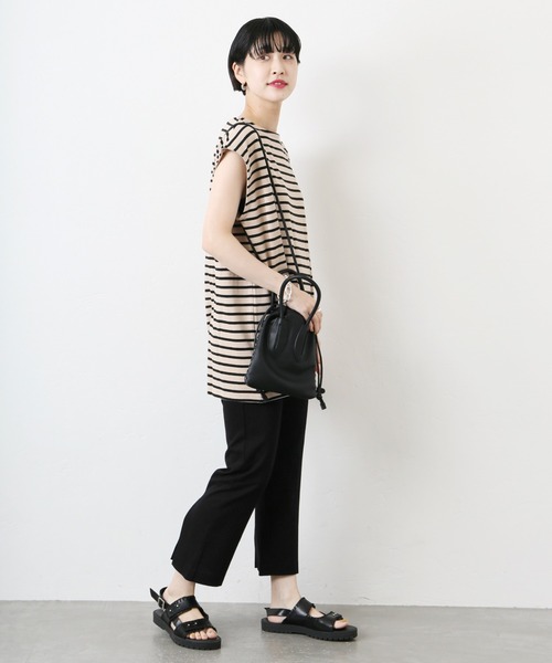 JOURNAL STANDARD（ジャーナルスタンダード）の「《WEB限定》オーガニックコットンポンチパンツ◆（その他パンツ・レディース・ブラック/ネイビー・36/38）」の12枚目の写真