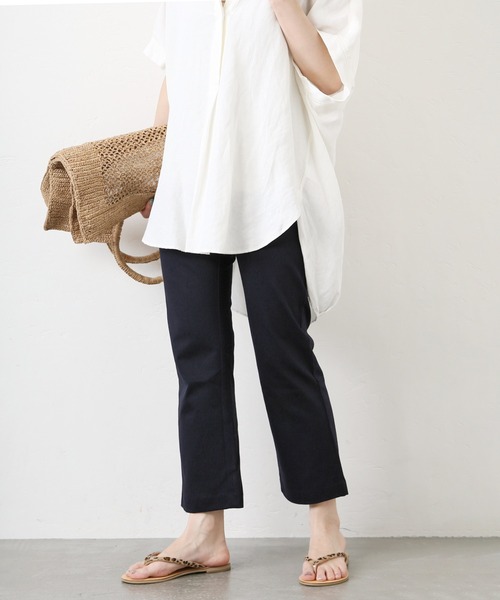 JOURNAL STANDARD（ジャーナルスタンダード）の「《WEB限定》オーガニックコットンポンチパンツ◆（その他パンツ・レディース・ブラック/ネイビー・36/38）」の8枚目の写真