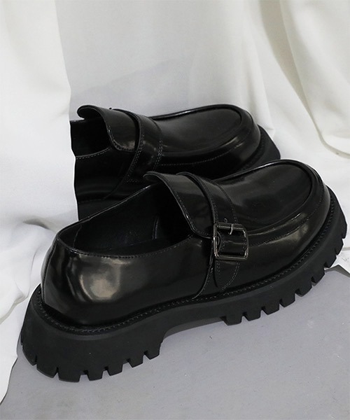 WESTBOY（ウエストボーイ）の「【WB ORIGINALS】Monk Strap Glossy Chunky Coin Loafer WO21S313SH（ドレスシューズ・メンズ・ブラック・42/43/40/41）」の3枚目の写真