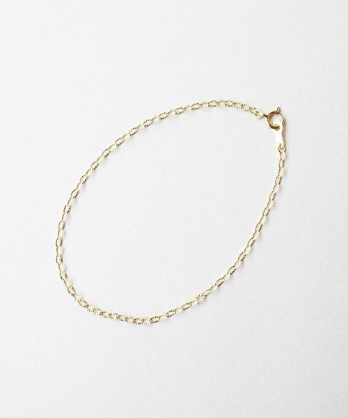 ISOLATION（アイソレーション）の「【ISOLATION / アイソレーション】K10YG Petal Chain Bracelet / ペタルチェーンブレスレット（ブレスレット・レディース・ゴールド・16cm）」の7枚目の写真