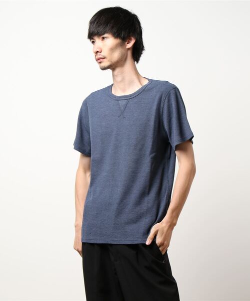 Hub&Spoke(ハブアンドスポーク)の「ピグメントワッフルTee(Tシャツ/カットソー・メンズ・ブルー/ネイビー・MEDIUM/LARGE/X-LARGE)」の2枚目の写真