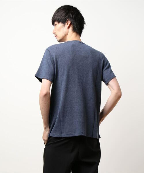 Hub&Spoke(ハブアンドスポーク)の「ピグメントワッフルTee(Tシャツ/カットソー・メンズ・ブルー/ネイビー・MEDIUM/LARGE/X-LARGE)」の3枚目の写真